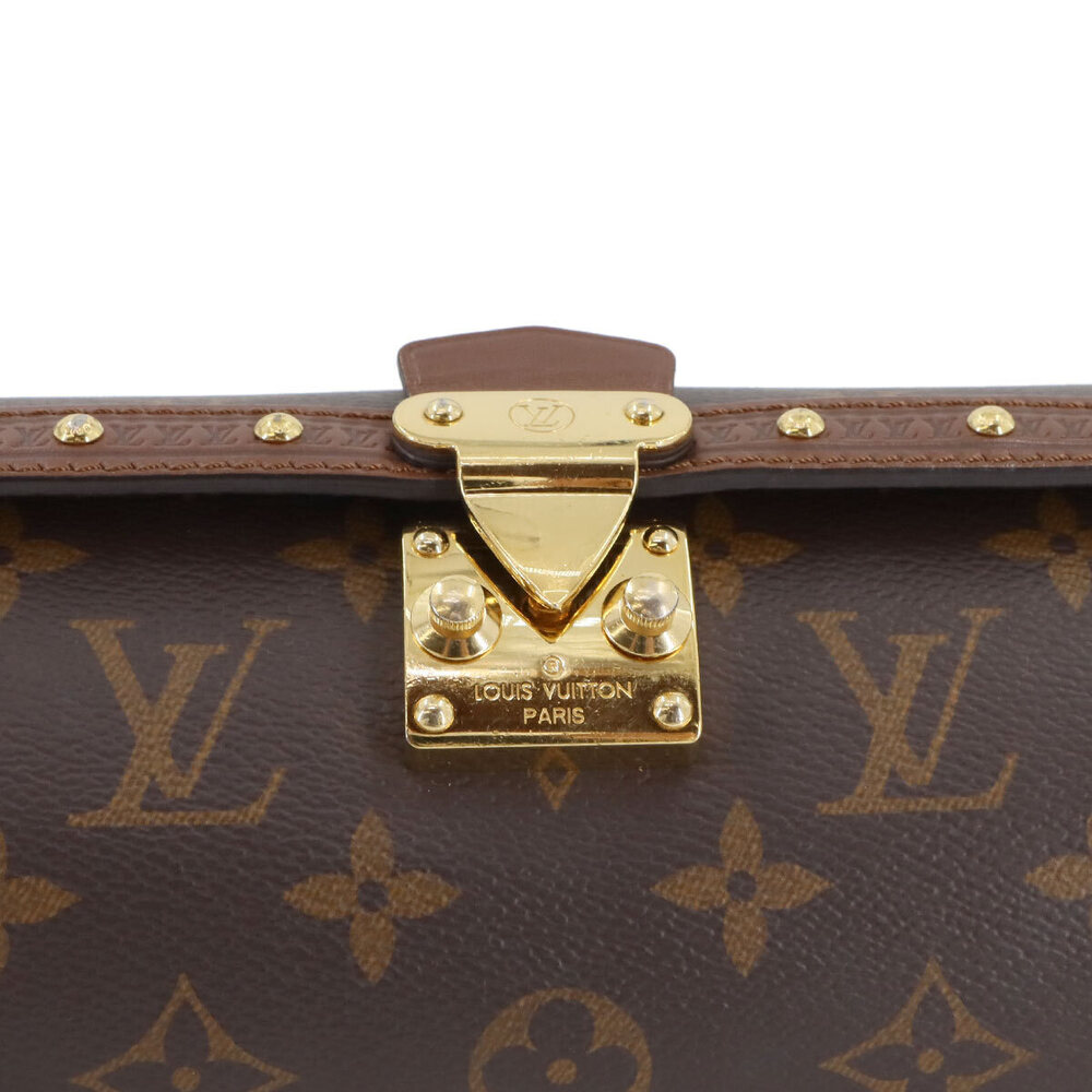 Louis Vuitton Monogram Leather Bag Trunk Shoulder Papillon Brown Brown - Picture 8 of 9